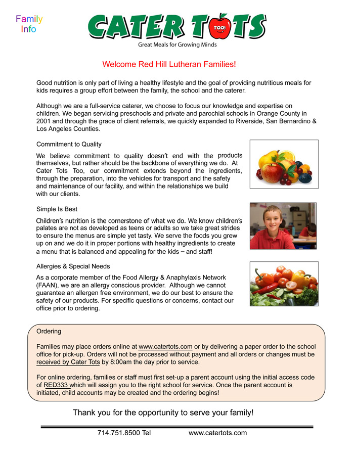 food menu